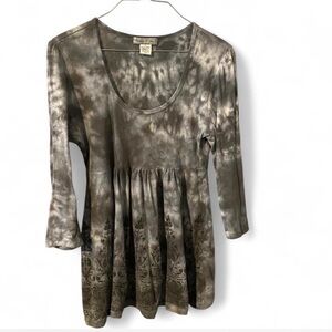 Vintage Suzie Tie-Dye Gray Top